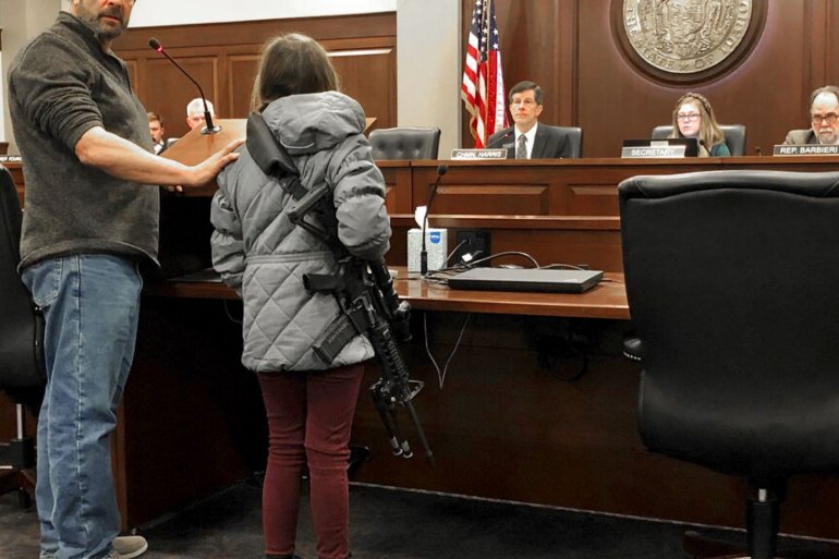 11-Year-Old Girl Brings Her AR-15 to Idaho Statehouse for a Hearing, Internet Melts Down