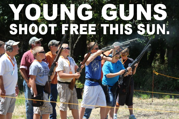 SHOOT FOR FREE:  18 and under this Sunday afternoon