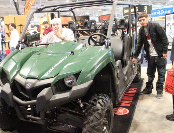A six-person 4-wheeler. No, Mr. Wheeler, we can't get one for classes. List price? Under $14k. Looks like fun. List price doesn't include rifle mounts or a pintle on top.